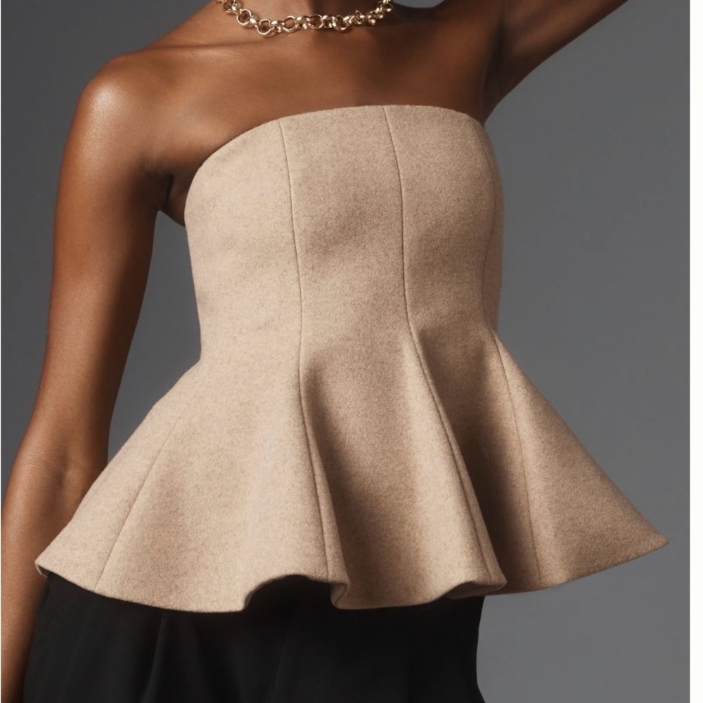 Strapless top.  Brand new, never worn but there is no tag.